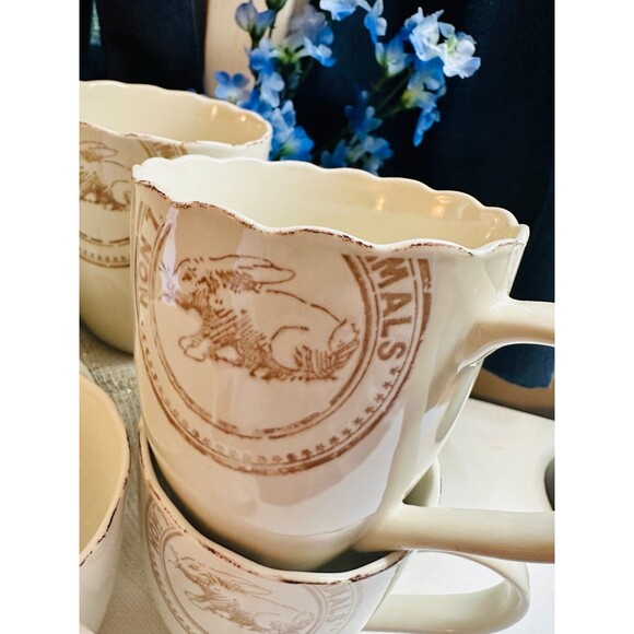 Stokes Embossed Bunny Coffee Mugs - Picture 3 of 12